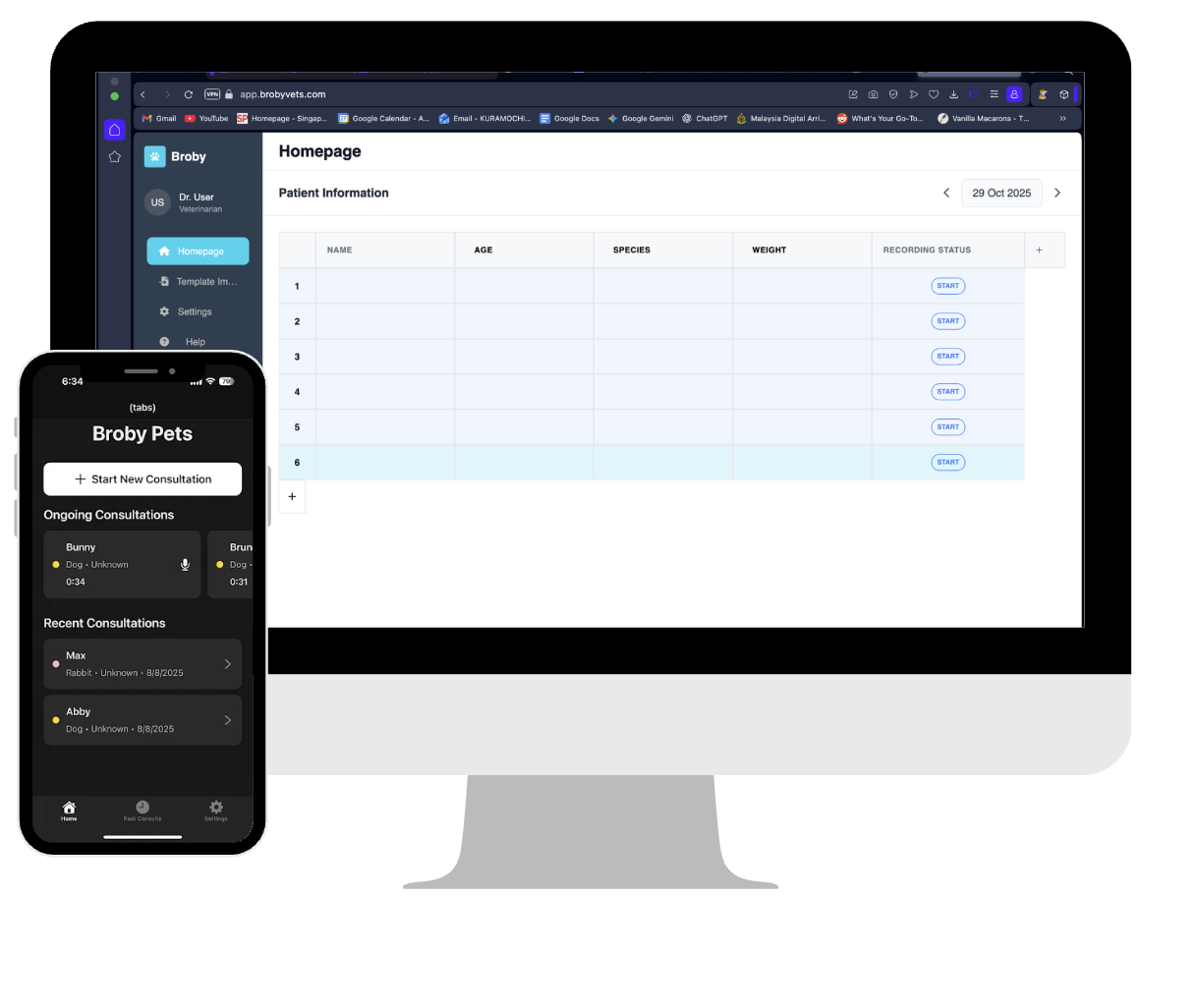 Mobile app interface
